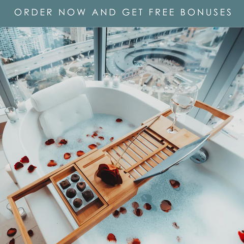 Self Care Offer - Bath Bridge By LuxeBath™ + FREE Bath Pillow + FREE Dried Roses